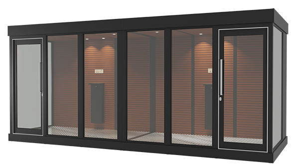 Outdoor Smoking Cabin - SQ560 Mahogany Black