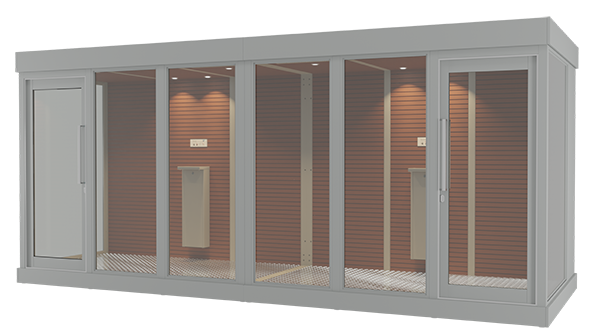 Outdoor Smoking Cabin - SQ560 Mahogany Grey