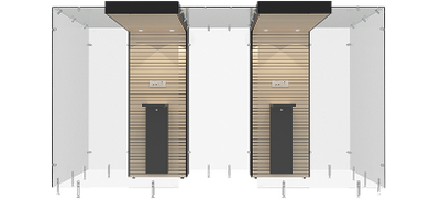 2SP200, Maple wooden panel, Black steel frame