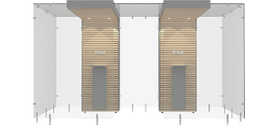 2SP200, Maple wooden panel, Grey steel frame