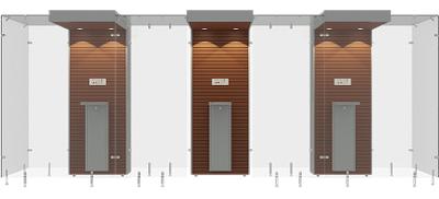 3SP160, Mahogany wooden panel, Grey steel frame