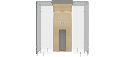 SP160, Maple wooden panel, Grey steel frame