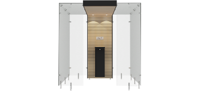 SP200, Maple wooden panel, Black steel frame