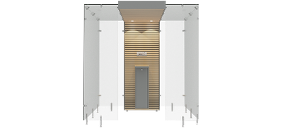 SP200, Maple wooden panel, Grey steel frame