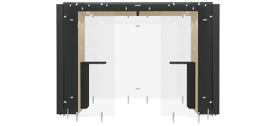 SPArea 3.2m, Maple wooden panel, Black steel frame